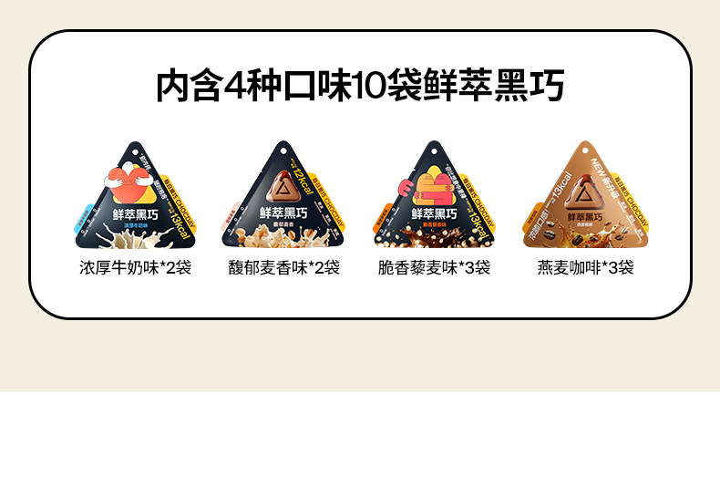 【中国直邮】 每日黑巧 抱抱人ip联名款鲜萃黑巧生日礼新年礼盒伴手礼*10袋