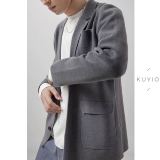 Kuyiou/Meru Nu Pure Wool Тяжелые четыре платформы сплющивали трехклеточный галстук -связывание для костюма J18