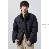 Японский водоотталкивающий мужской пуховик на липучке