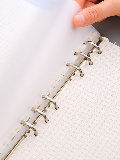 打孔文件夹a4a5活页袋b5拉边袋双孔夹透明拉链袋收纳票据袋a7a6手帐本装饰配件透明拉防水资料文件保护膜卡袋