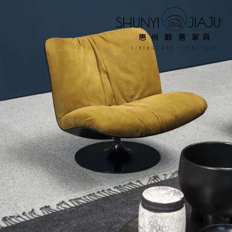 Italian minimal sofa combination fabric multi-person corner sofa hair leather sofa baxter furniture customization