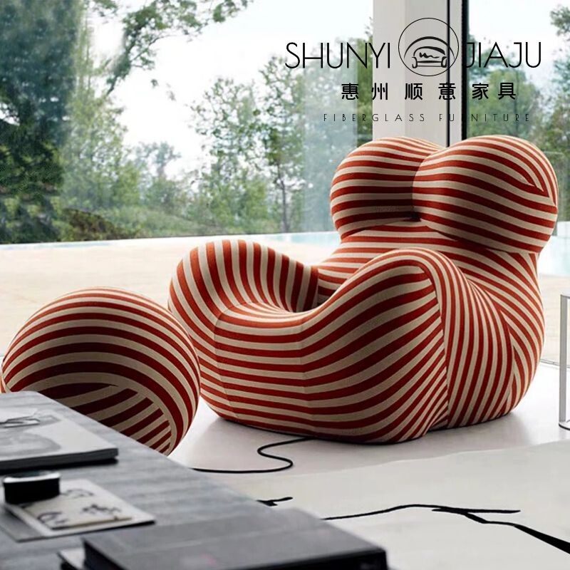 Simple modern designer furniture creative shape glass steel embroidery ball chair Nordic style single leisure sofa chair