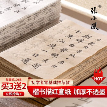 Zhang Xiaofeng's Copybook for Beginners to Practice Calligraphy with a Brush, Special Brush Calligraphy Practice, Tracing Red Characters, Soft Brush Practice Copybook, Adult Practice Paper Set, Beginner Calligraphy, Small Regular Script