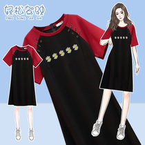 Net red gestation woman dress Lazy Wind Summer Dress 2021 New Chicks Dress Loot Dress Loose Slim Skirt Casual 100 lap