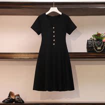 Maternity dress 2020 summer new V-neck heart machine small black dress Hepburn wind short-sleeved super fairy bellflower T-shirt dress