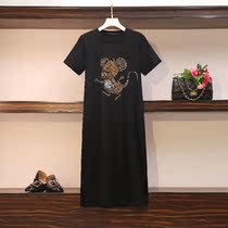 Maternity clothes 2020 summer new heavy industry high temperature hot drill loose comfortable fashion Korean version T-shirt short-sleeved dress