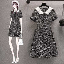 Pregnancy maternity dress 2021 Summer new reduced age Hood Doll Collar Crushed Flowers slim fit dress Skirt Ocean Fashion Summer Dress