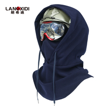 Longhidi winter warm riding mask ski head cover windproof cold neck hat full face electric car helmet