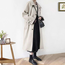 Autumn and winter woolen coat womens 2020 new Hepburn style coat temperament winter thickening medium and long gentle coat