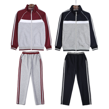 School Uniform Set for Middle School Students, Spring and Autumn Children's Navy Blue Baseball Jacket and Pants, British Style Elementary School Uniform