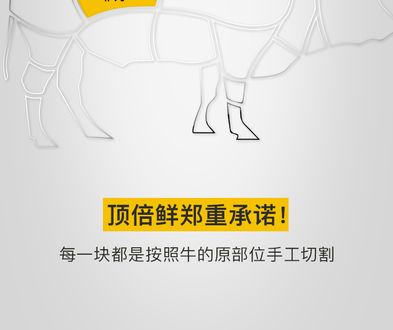 顶倍鲜 澳洲进口原肉 整切牛排套餐 加量1500g/10片 图4
