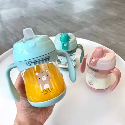 Big baby duckbill Cup learning Cup cute baby leak-proof choking water cup straw anti-fall children 123-years old