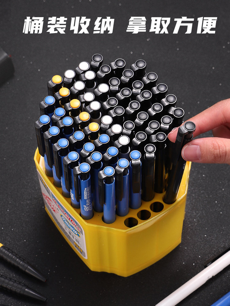 100 Retractable Ballpoint Pens 0.7mm Blue Ballpoint Pens Wholesale Black Bullet Tip Multi-Color Oil Pens Automatic Press-Type Ballpoint Pen Refills for Elementary School Students Office Use Business Use