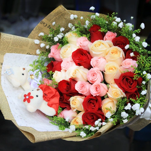 День Святого Валентина Красная Роза Букет день рождения цветочный экспресс доставка Tongcheng Hefei Changsha nanjing nanjing guiyang guiyang Цветочный магазин