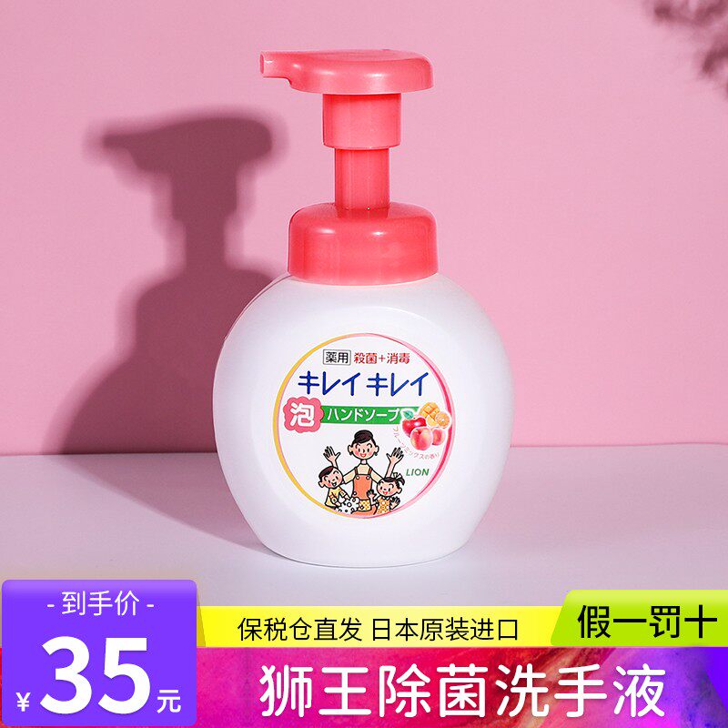 Japan Import Lion King Foam Handwashing liquid bubbles gentle and clean baby Children Family with germicidal 250ml