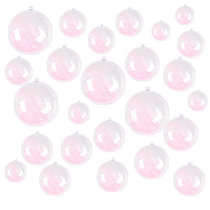 Christmas transparent ball pink feather acrylic shop decoration layout creative ceiling pendant decoration