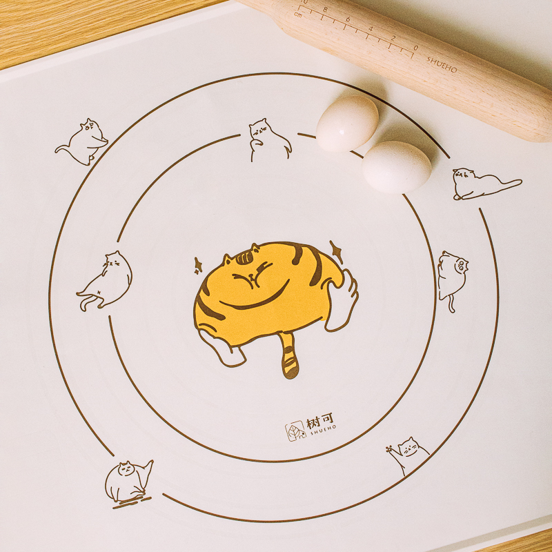 Tree Silicone Gel Knead Mat Food Grade Thickened home large panel and rolling back baking spot Mat Surface Food Case Board 