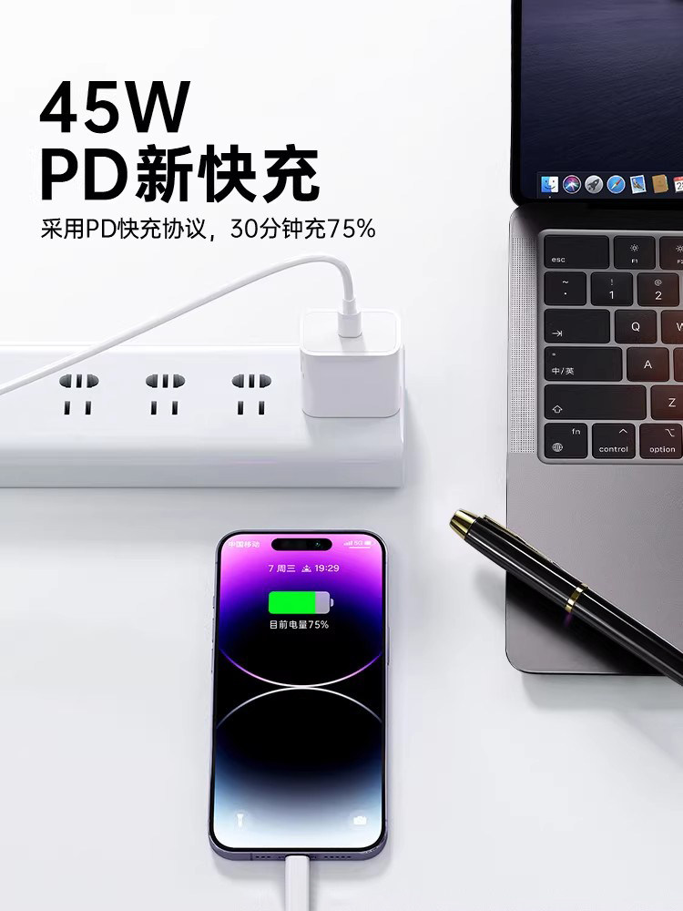 [Sf Express] Official Genuine Product [Original 45W Fast Charger] Compatible with Apple 17 Data Cable 16 Pro Max Mobile Phone iPhone 15 Charging Cable 14 Car Charger iPad 13 128 Plus Original Pd