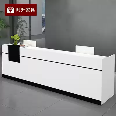 White paint simple modern company front desk desk reception desk desk counter welcome desk