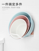 New punch-free folding rack toilet pot holding rack wall pebble pebble pebble on wall