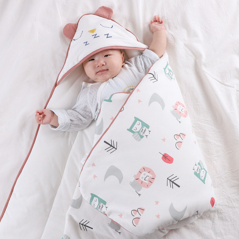 Newborn pure cotton blanket spring autumn winter thickening newborn baby hug blanket cotton delivery room blanket baby bag