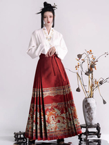 Ocnltiy | Longteng Cloud ~ original Custom Horse face dress 2024 Chunqiu New aircraft sleeves New Chinese New Year Han clothes wear a lap