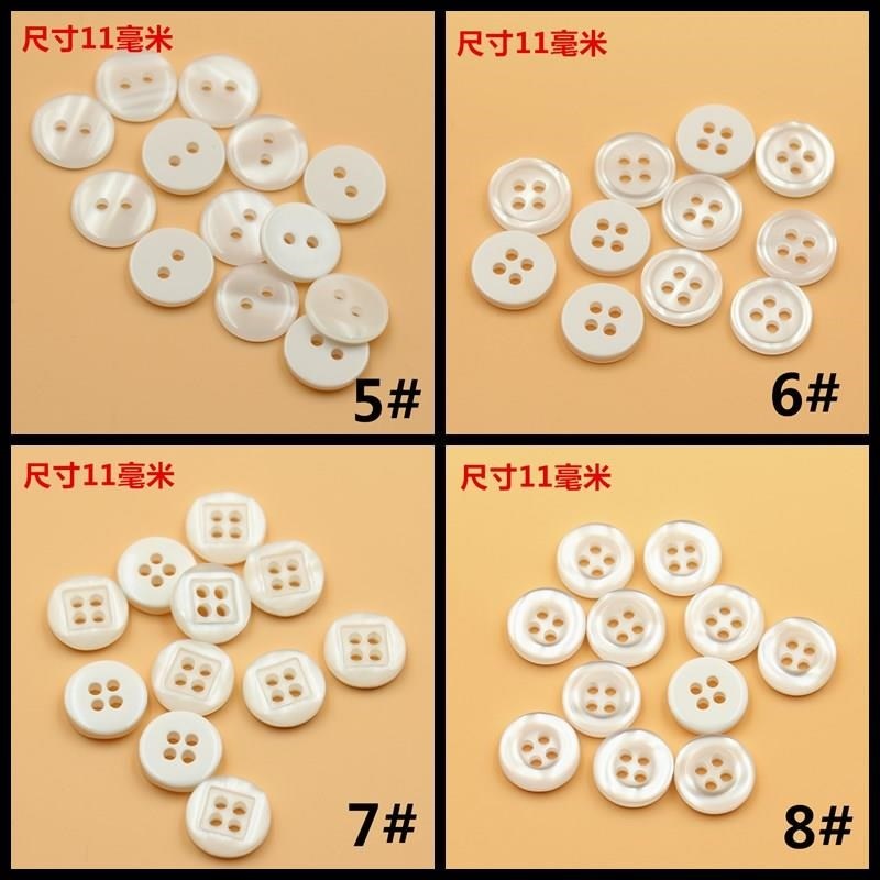 Male and female shirt buttons with four eyes wide sides white fluorescent shirt with small black buckle sleeves small white buckle