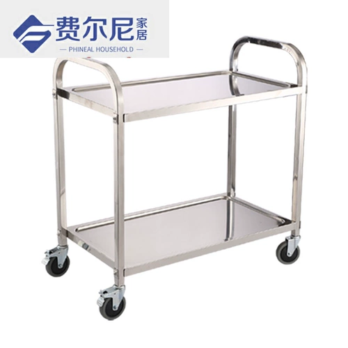 Вагон-ресторан из нержавеющей стали для детского сада, продуктовая тележка для коммерческого использования, увеличенная толщина