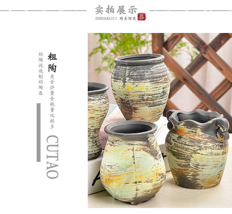 Ceramic pot small special creative breathable more meat more thumb the plants flower pot basin clearance size wholesale