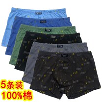 100% cotton printed for mens underwear pure cotton flat angle Young trend Four corners Gats to increase loose breathable bottom pants