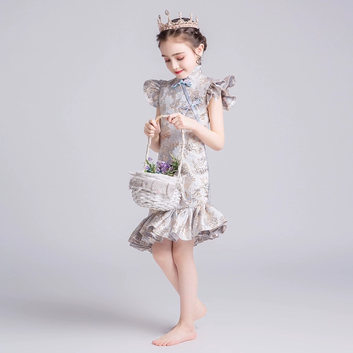 Элитное ципао, детское ханьфу, летнее платье, китайский стиль