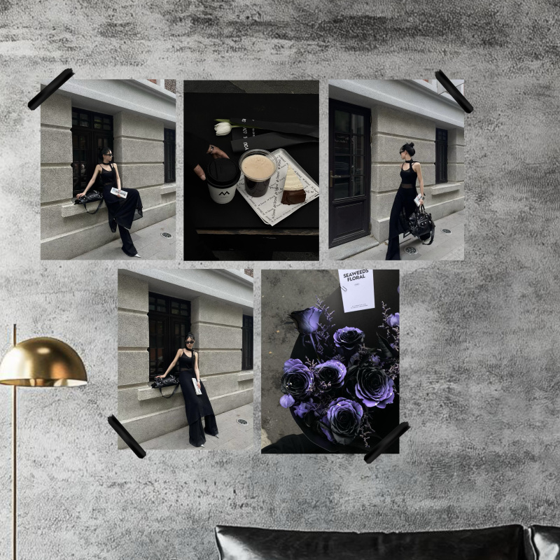 ins Summer Black Outfit Poster Clothing Store Studio Wall Decoration Dark Atmosphere Wall Sticker ins Summer Black Outfit Poster Clothing Store Studio Wall Decoration Dark Atmosphere Wall Sticker