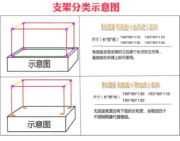 Ký túc xá bunk bracket, muỗi net giường rèm giường, ký túc xá giường khung rèm, bold khung thép không gỉ