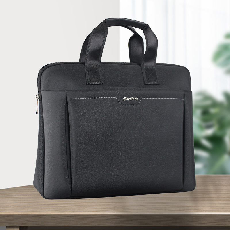 Jianteng Document Package Men's Business Document Bag to include large-capacity canvas briefcase conference kit