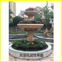 Sandstone water fountain European fountain Large fountain Outdoor water sculpture factory direct sales