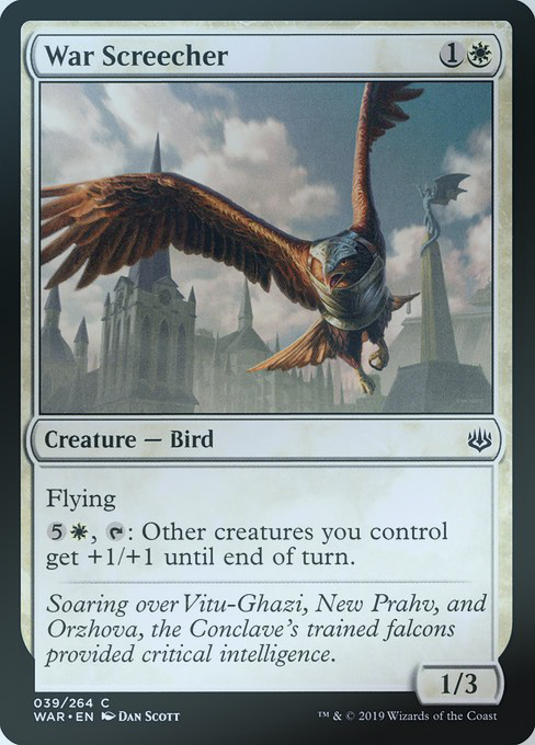 MTG Magic Storm The War War Whistles Falcon War Screecher White Iron 39 English flash