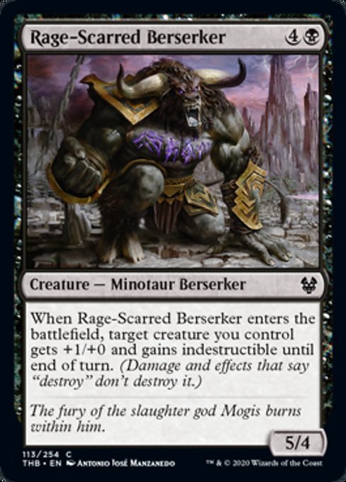 MTG Magic Storm's THB Rage Warrior Rage-Scarred Berserker Black Iron 113 English
