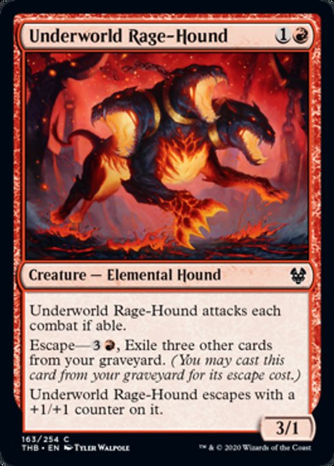 MTG Magic Storm the THB Meditation Rage dog Underworld Rage-Hound red iron 163 English