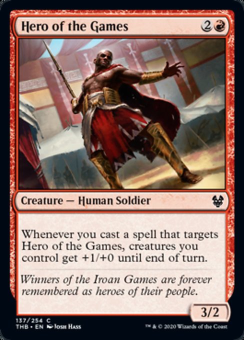 MTG Magic Storm the THB Athletic Club Warriors Hero of the Games Red Iron 137 English