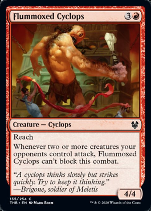 MTG Magic Landscape's THB baffled monocular giant Flummoxed Cyclops Red Iron 135 English