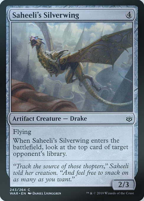 MTG Magic Landscape WAR Sashly's silver winged beast Saheelis Silv colorless iron 243 English flash