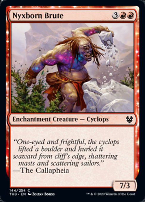 MTG Magic Fengyung THB THB Han Nyxborn Brute Red Rail 144 English