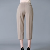 Летние тонкие шифоновые штаны для матери, для среднего возраста, высокая талия, свободный прямой крой