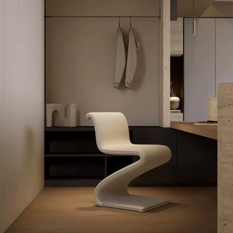 High-End Art Designer Special-Shaped Backrest Leisure Chair Model House Villa Office S-Shaped Reception Chair Negotiation Chair