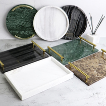 Marble tray rectangular round toilet bathroom washing table containing disc light lavish Nordic Ins-like board room