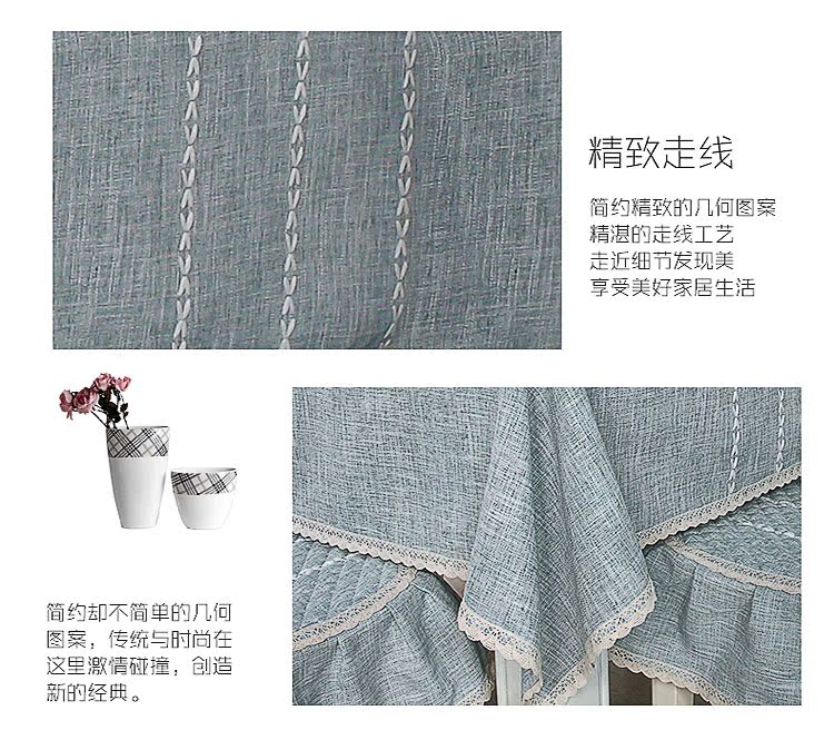 Bàn vải bọc ghế đặt khăn trải bàn nhà hình chữ nhật bàn cà phê khăn trải bàn ghế gói ghế bọc vải cotton và vải lanh khăn trải bàn kẻ caro