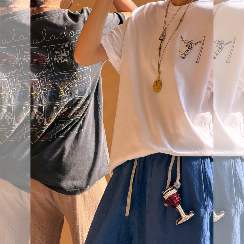 Maison Labiche, a French Brand, Is Mainly Known for Its Self-Designed Embroidered Dog Skiing Heart Crocodile T-Shirt with Short Sleeves