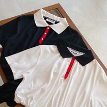 Single summer solstice JUNESHAN Y Project X FILA joint Polo embroidered logo short-sleeved jumpsuit