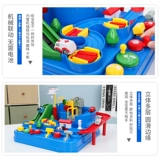 Поезд с рельсами, интеллектуальная игрушка, транспорт для мальчиков, 3-6 лет