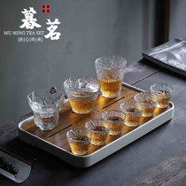 LENIBERK Japanese glass tea set heat-resistant home simple transparent black tea tea maker kung fu tea cup